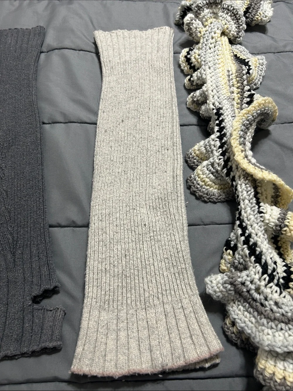 Leg warmer set with scarf